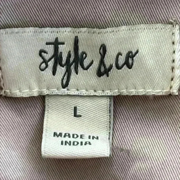 Style & Co Utility Jacket Mocha Rose Women’s Large - Picture 4 of 11